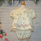 2 Pc. Gingerbread Christmas Dress with Gold Trim